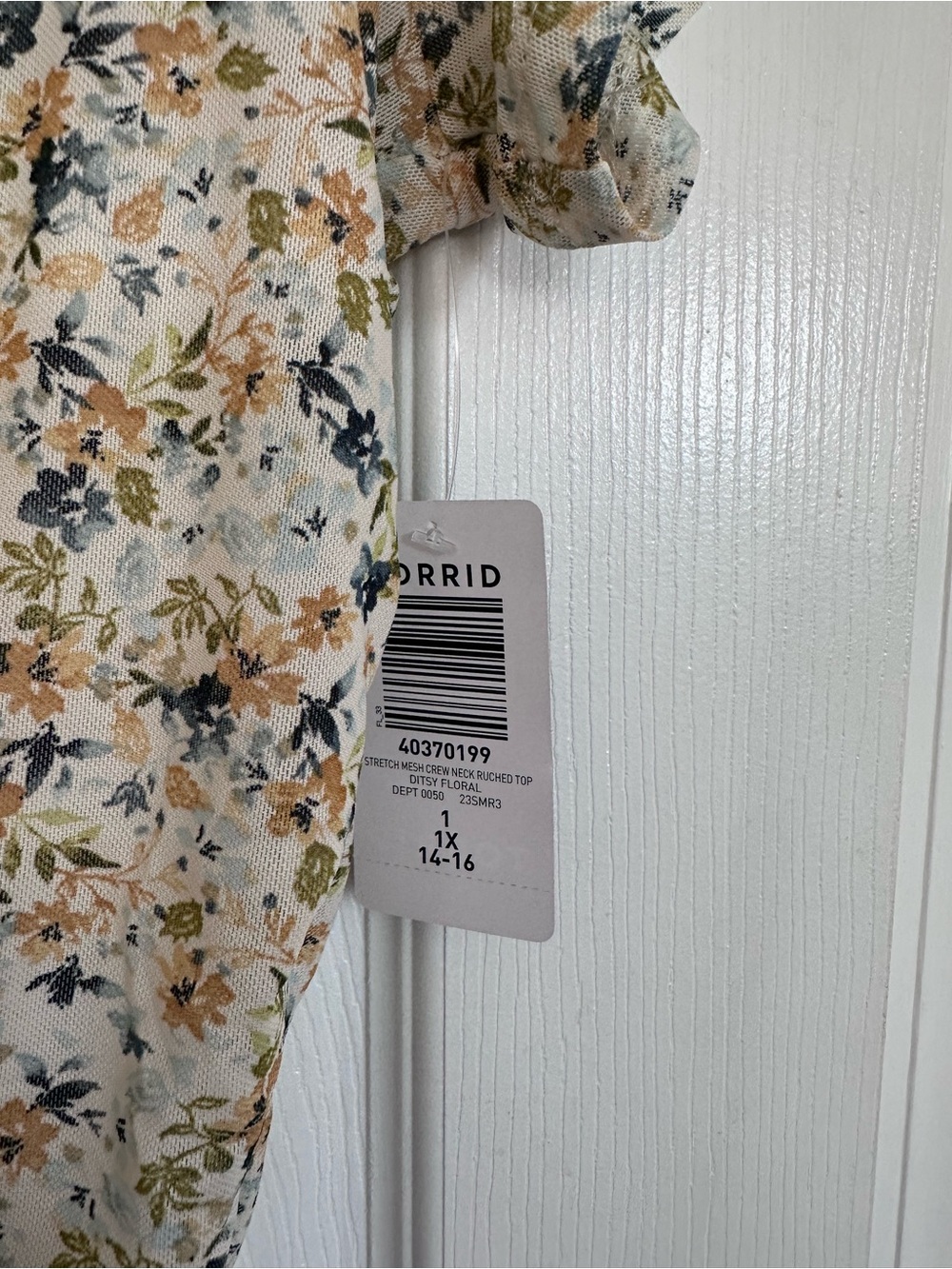 Torrid Floral Mesh Ruched Tunic - Picture 4 of 6
